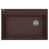 Franke - Maris Topmount 33-in x 22-in Granite Single Bowl Kitchen Sink in Mocha - Mocha