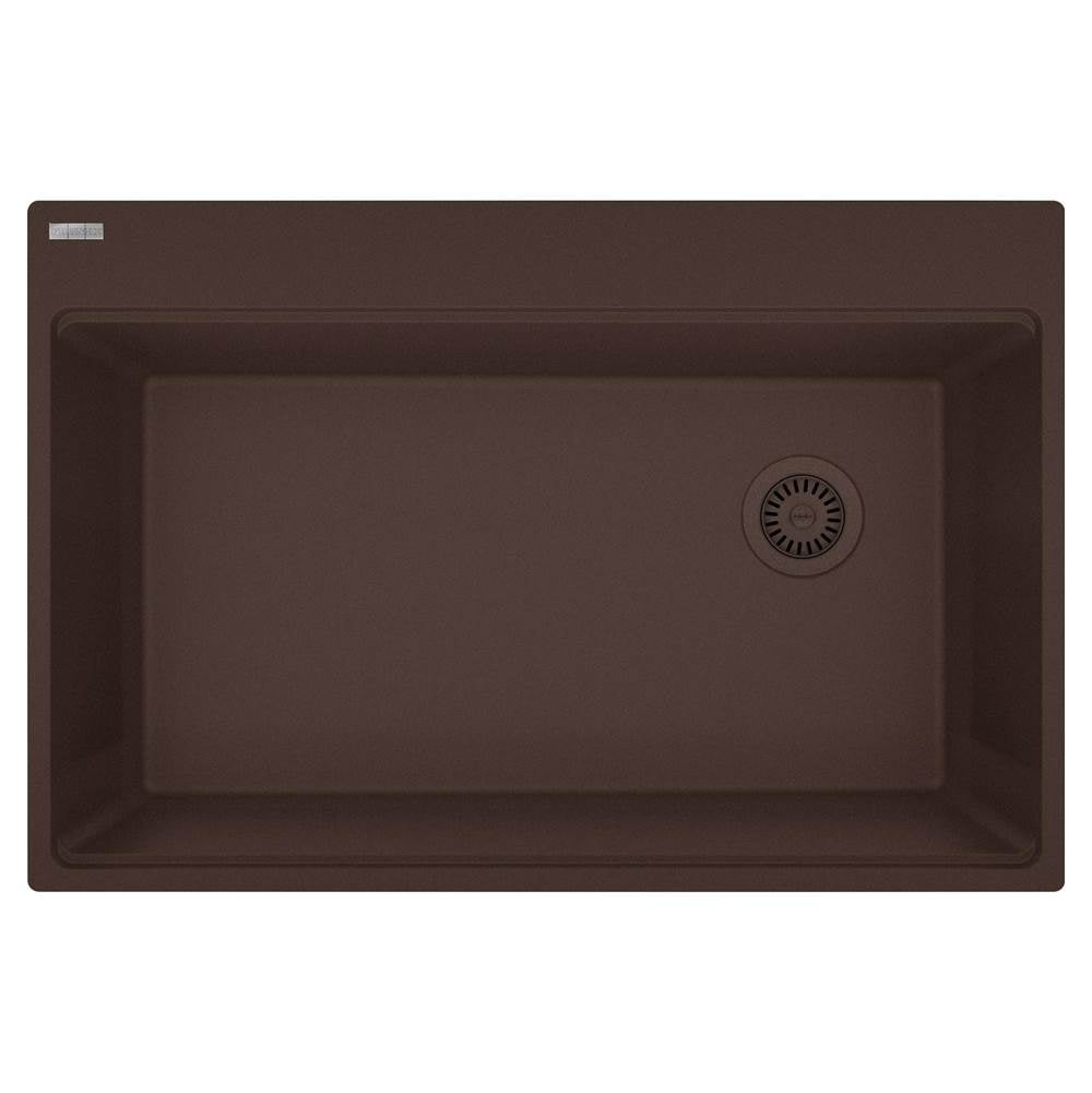 Franke - Maris Topmount 33-in x 22-in Granite Single Bowl Kitchen Sink in Mocha - Mocha