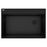 Franke - Maris Topmount 33-in x 22-in Granite Single Bowl Kitchen Sink in Onyx - Onyx