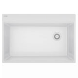 Franke - Maris Topmount 33-in x 22-in Granite Single Bowl Kitchen Sink in Polar White - White