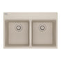 Franke - Maris Topmount 31-in x 20.88-in Granite Double Bowl Kitchen Sink in Champagne - Champagne