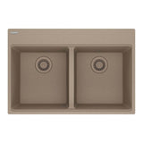Franke - Maris Topmount 31-in x 20.88-in Granite Double Bowl Kitchen Sink in Oyster - Oyster