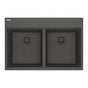 Franke - Maris Topmount 31-in x 20.88-in Granite Double Bowl Kitchen Sink in Slate Grey