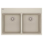 Franke - Maris Topmount 33-in x 22-in Granite Double Bowl Kitchen Sink in Champagne - Champagne