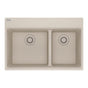 Franke - Maris Topmount 31-in x 20.9-in Granite Double Bowl Kitchen Sink in Champagne - Champagne