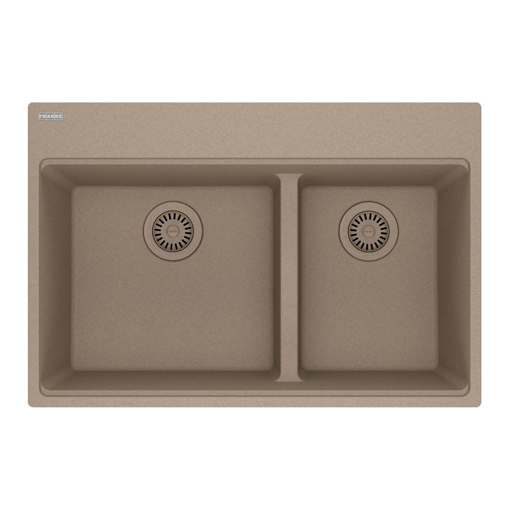 Franke - Maris Topmount 31-in x 20.9-in Granite Double Bowl Kitchen Sink in Oyster - Oyster