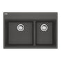 Franke - Maris Topmount 31-in x 20.9-in Granite Double Bowl Kitchen Sink in Slate Grey