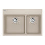 Franke - Maris Topmount 33-in x 22-in Granite Double Bowl Kitchen Sink in Champagne - Champagne