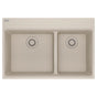 Franke - Maris Topmount 33-in x 22-in Granite Double Bowl Kitchen Sink in Champagne - Champagne