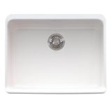 Franke - Manor House 23.62-in. x 19.88-in. White Apron Front Single Bowl Fireclay Kitchen Sink - MHK110-24WH - White