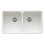 Franke - Manor House 35.5-in. x 21.62-in. White Apron Front Double Bowl Fireclay Kitchen Sink - MHK720-35WH - White