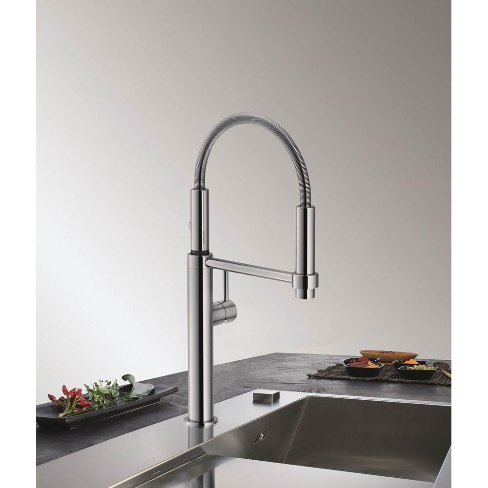 Pescara 18-inch Single Handle Semi-Pro Kitchen Faucet in Polished Chrome, PES-360-CHR
