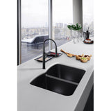 Pescara 18-inch Single Handle Semi-Pro Kitchen Faucet in Matte Black, PES-360-MBK