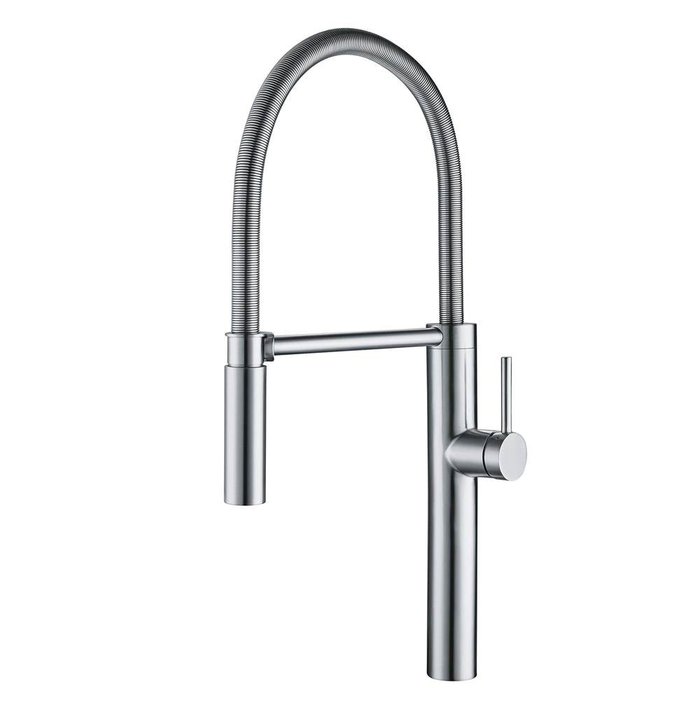 Franke - Pescara 16.5-inch Single Handle Semi-Pro Kitchen Faucet with Magnetic Sprayer Dock in Stainless Steel, PES-SP-304