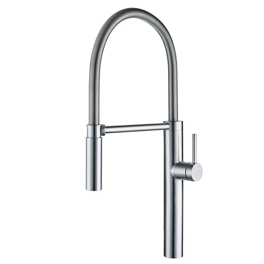 Franke - Pescara 22-inch Single Handle Semi-Pro Kitchen Faucet with Magnetic Sprayer Dock in Stainless Steel, PES-SPX-304