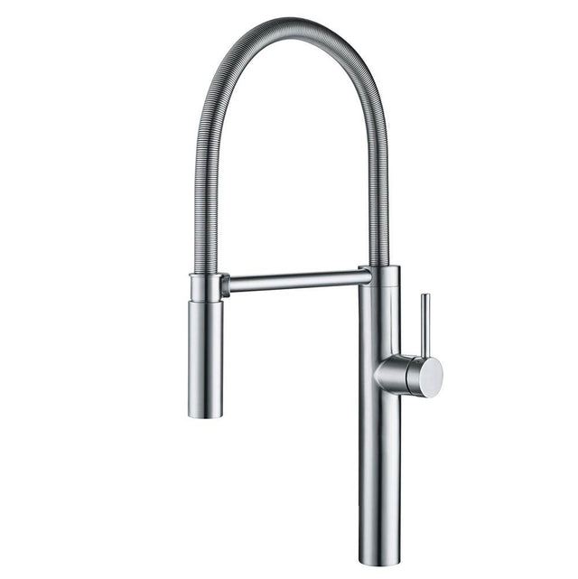 Franke - Pescara 22-inch Single Handle Semi-Pro Kitchen Faucet with Magnetic Sprayer Dock in Stainless Steel, PES-SPX-304