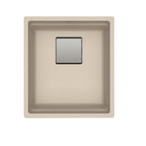Franke - Peak  16.1-in. x 18.1-in. Granite Undermount Single Bowl Kitchen Sink in Champagne