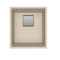 Franke - Peak  16.1-in. x 18.1-in. Granite Undermount Single Bowl Kitchen Sink in Champagne