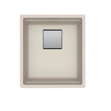 Peak  16.1-in. x 18.1-in. Granite Undermount Single Bowl Kitchen Sink in Champagne