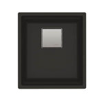 Franke - Peak  16.1-in. x 18.1-in. Granite Undermount Single Bowl Kitchen Sink in Matte Black