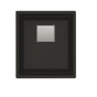 Franke - Peak  16.1-in. x 18.1-in. Granite Undermount Single Bowl Kitchen Sink in Matte Black