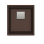 Franke - Peak  16.1-in. x 18.1-in. Granite Undermount Single Bowl Kitchen Sink in Mocha - Mocha