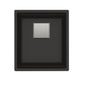 Franke - Peak  16.1-in. x 18.1-in. Granite Undermount Single Bowl Kitchen Sink in Onyx