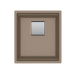 Peak  16.1-in. x 18.1-in. Granite Undermount Single Bowl Kitchen Sink in Oyster