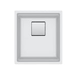 Peak  16.1-in. x 18.1-in. Granite Undermount Single Bowl Kitchen Sink in Polar White