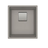 Franke - Peak  16.1-in. x 18.1-in. Granite Undermount Single Bowl Kitchen Sink in Stone Grey
