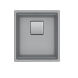Peak  16.1-in. x 18.1-in. Granite Undermount Single Bowl Kitchen Sink in Stone Grey