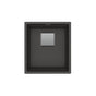 Franke - Peak  16.1-in. x 18.1-in. Granite Undermount Single Bowl Kitchen Sink in Slate Grey