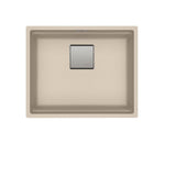 Franke - Peak 22.1-in. x 18.1-in. Granite Undermount Single Bowl Kitchen Sink in Champagne