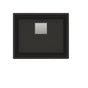 Franke - Peak 22.1-in. x 18.1-in. Granite Undermount Single Bowl Kitchen Sink in Matte Black