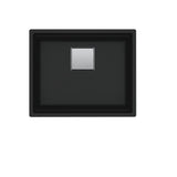 Peak 22.1-in. x 18.1-in. Granite Undermount Single Bowl Kitchen Sink in Matte Black