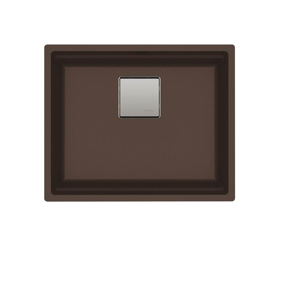 Franke - Peak 22.1-in. x 18.1-in. Granite Undermount Single Bowl Granite Kitchen Sink in Mocha - Mocha