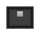Franke - Peak 22.1-in. x 18.1-in. Granite Undermount Single Bowl Kitchen Sink in Onyx