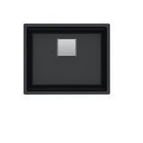 Peak 22.1-in. x 18.1-in. Granite Undermount Single Bowl Kitchen Sink in Onyx