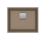 Franke - Peak 22.1-in. x 18.1-in. Granite Undermount Single Bowl  Kitchen Sink in Oyster