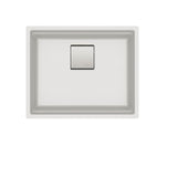 Franke - Peak 22.1-in. x 18.1-in. Granite Undermount Single Bowl Kitchen Sink in Polar White
