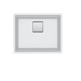 Peak 22.1-in. x 18.1-in. Granite Undermount Single Bowl Kitchen Sink in Polar White
