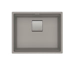 Franke - Peak 22.1-in. x 18.1-in. Granite Undermount Single Bowl Kitchen Sink in Stone Grey