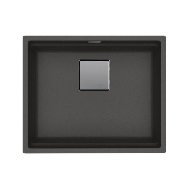 Franke - Peak 22.1-in. x 18.1-in. Granite Undermount Single Bowl Kitchen Sink in Slate Grey