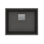 Franke - Peak 22.1-in. x 18.1-in. Granite Undermount Single Bowl Kitchen Sink in Slate Grey
