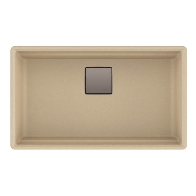Franke - Peak 32.0-in. x 18.8-in. Granite Undermount Single Bowl Kitchen Sink in Champagne - Champagne