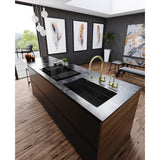 Peak 32.0-in. x 18.8-in. Granite Undermount Single Bowl Kitchen Sink in Matte Black