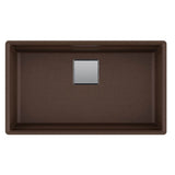Peak 32.0-in. x 18.8-in. Granite Undermount Single Bowl Workcenter Kitchen Sink in Champagne