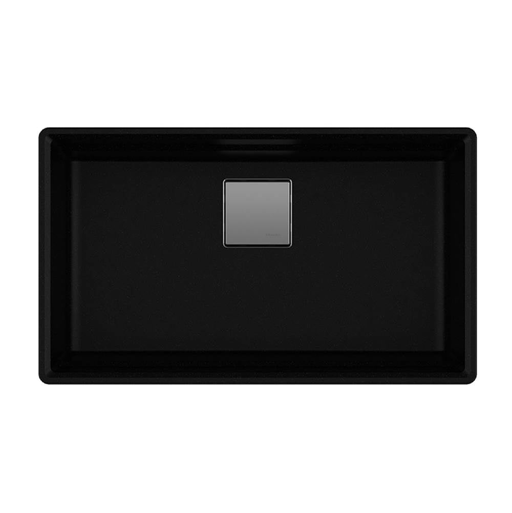 Peak 32.0-in. x 18.8-in. Granite Undermount Single Bowl Workcenter Kitchen Sink in Champagne
