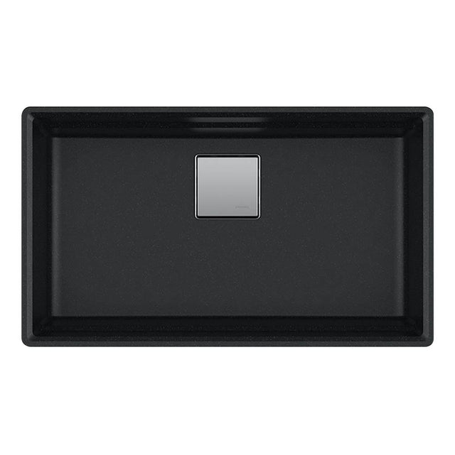 Franke - Peak 32.0-in. x 18.8-in. Granite Undermount Single Bowl Kitchen Sink in Onyx - Onyx