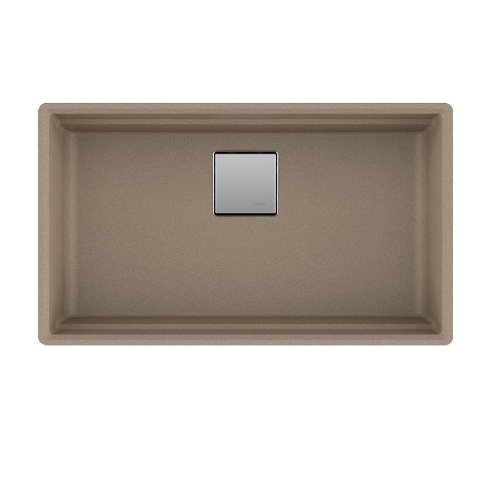 Peak 32.0-in. x 18.8-in. Granite Undermount Single Bowl Kitchen Sink in Oyster